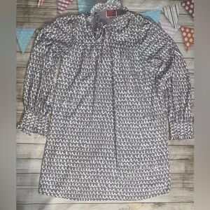 Kate spade purple white squiggly lines sz s blouse